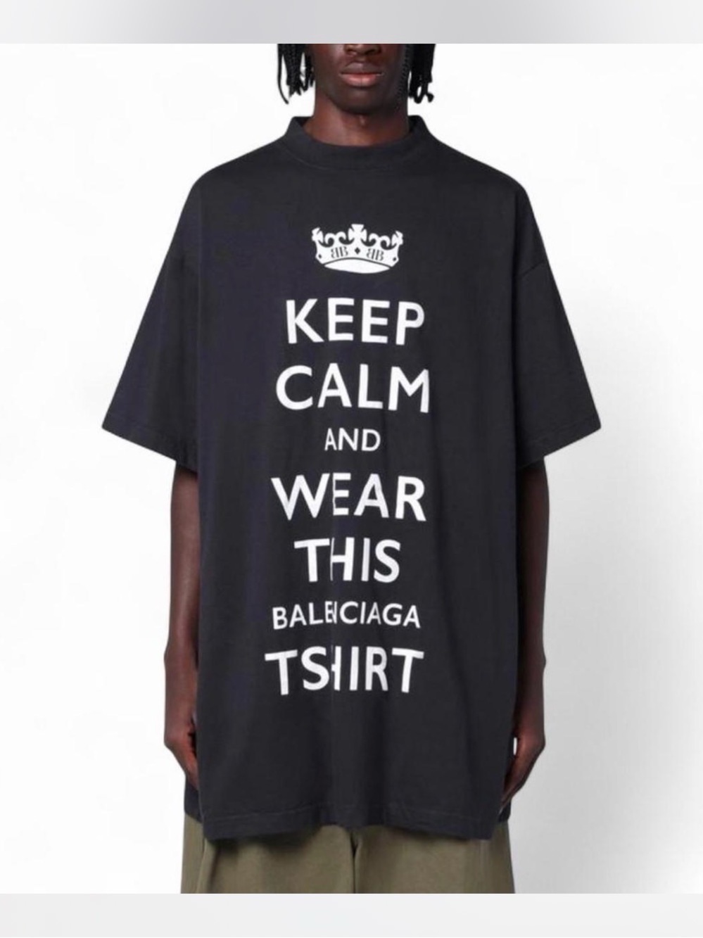 NWT 🆕 $649 Balenciaga Black T-Shirt 'Keep Calm' Unisex M